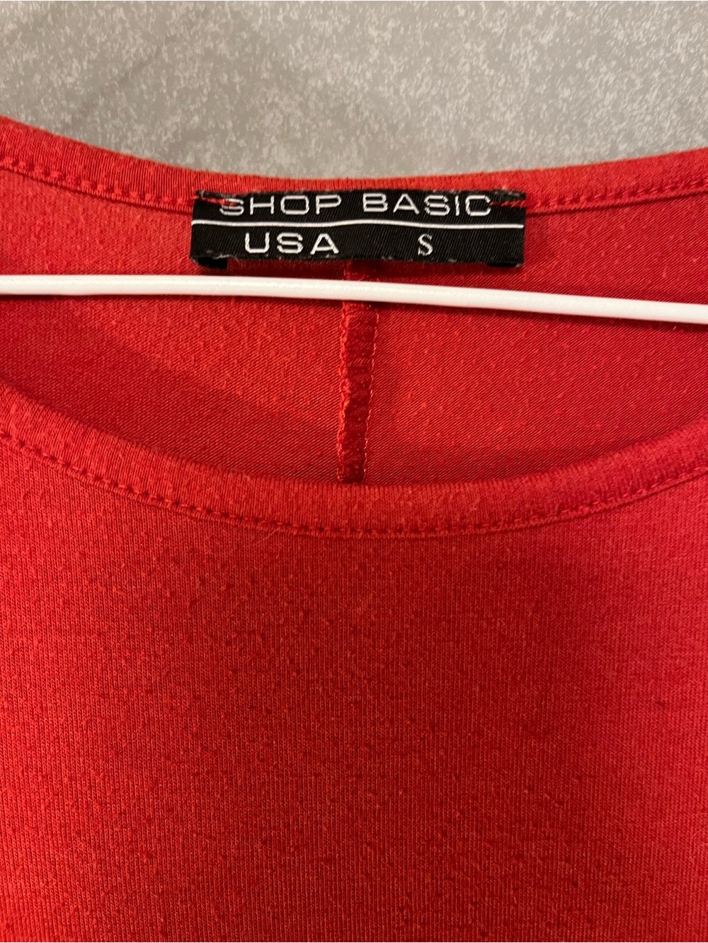 Red Orange Ruffle-Hem Long Top - Picture 3 of 5